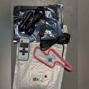 Pink LED Car Sign with Remote